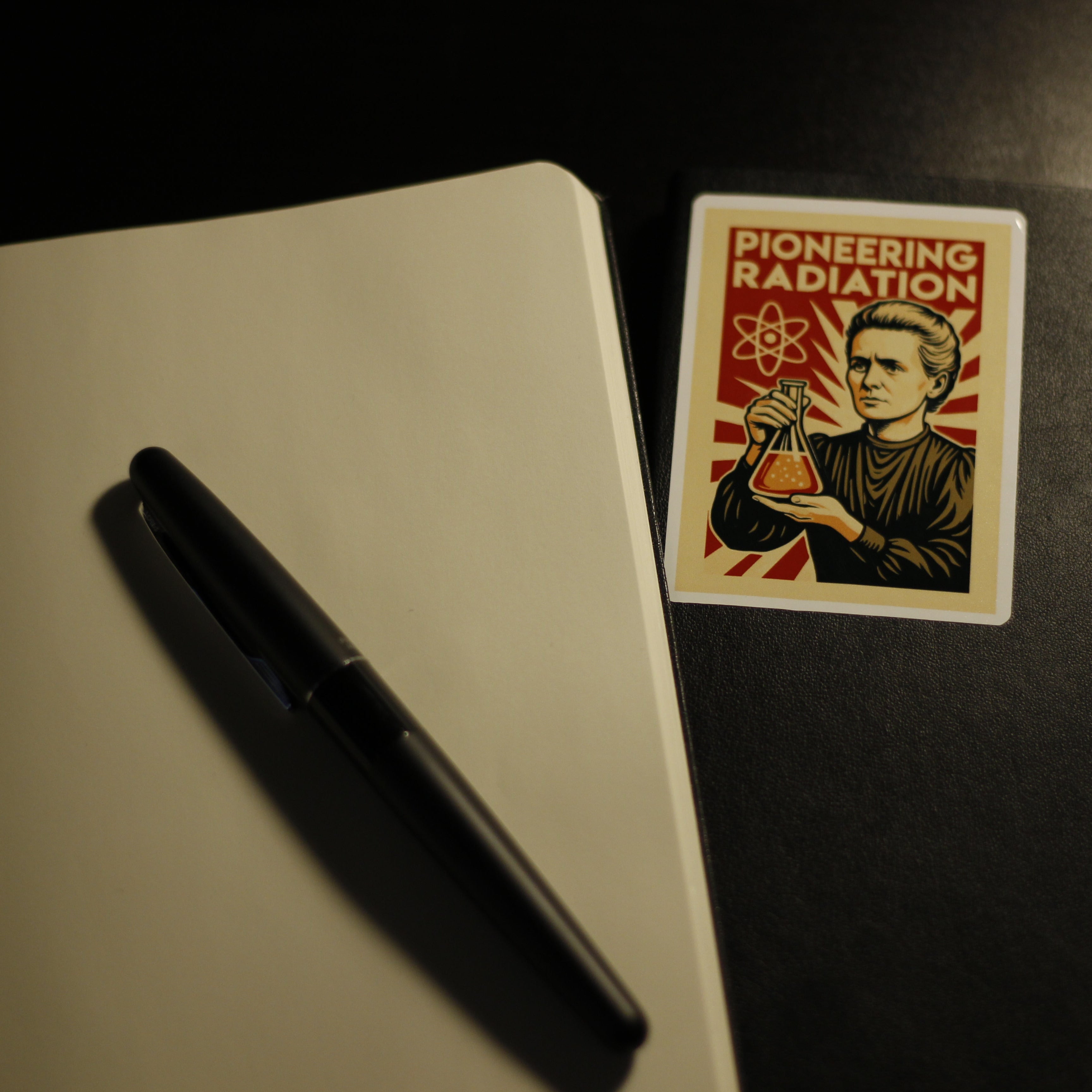 Marie Curie - Pioneering Radiation Sticker