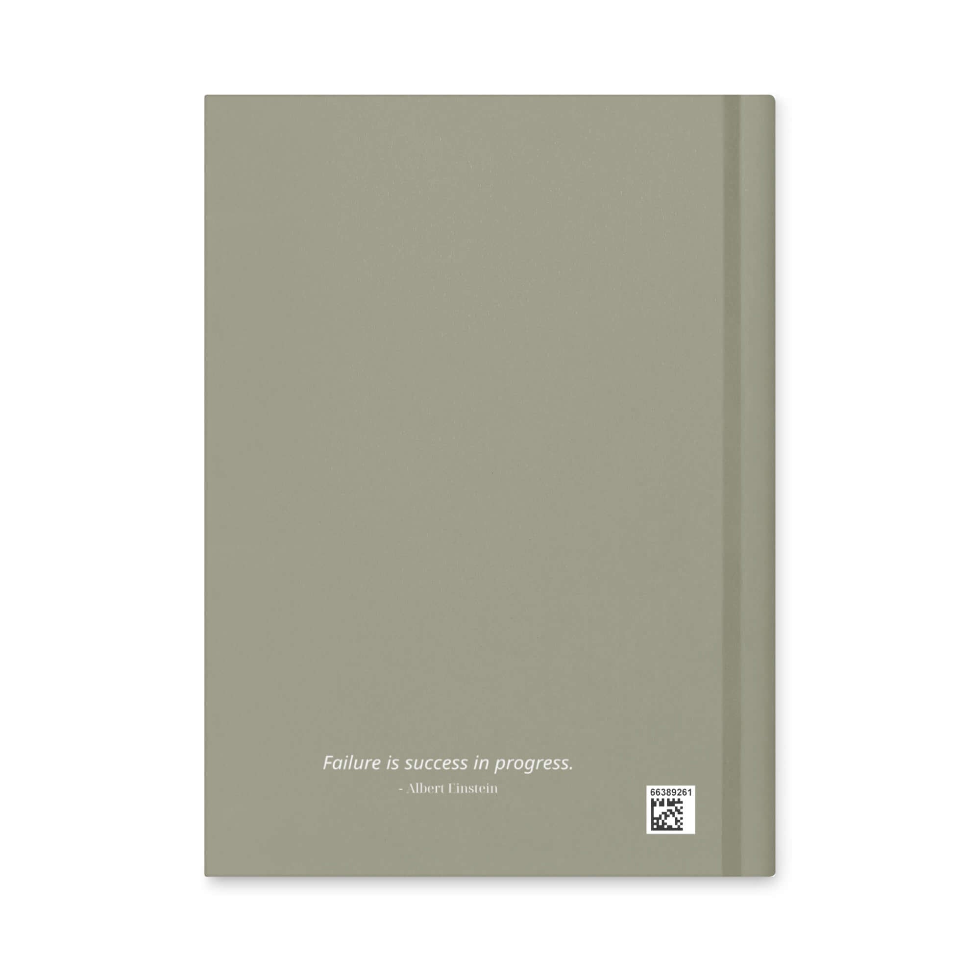 Albert Einstein - Power of Relativity Hardcover Journal with a motivational quote about progress.