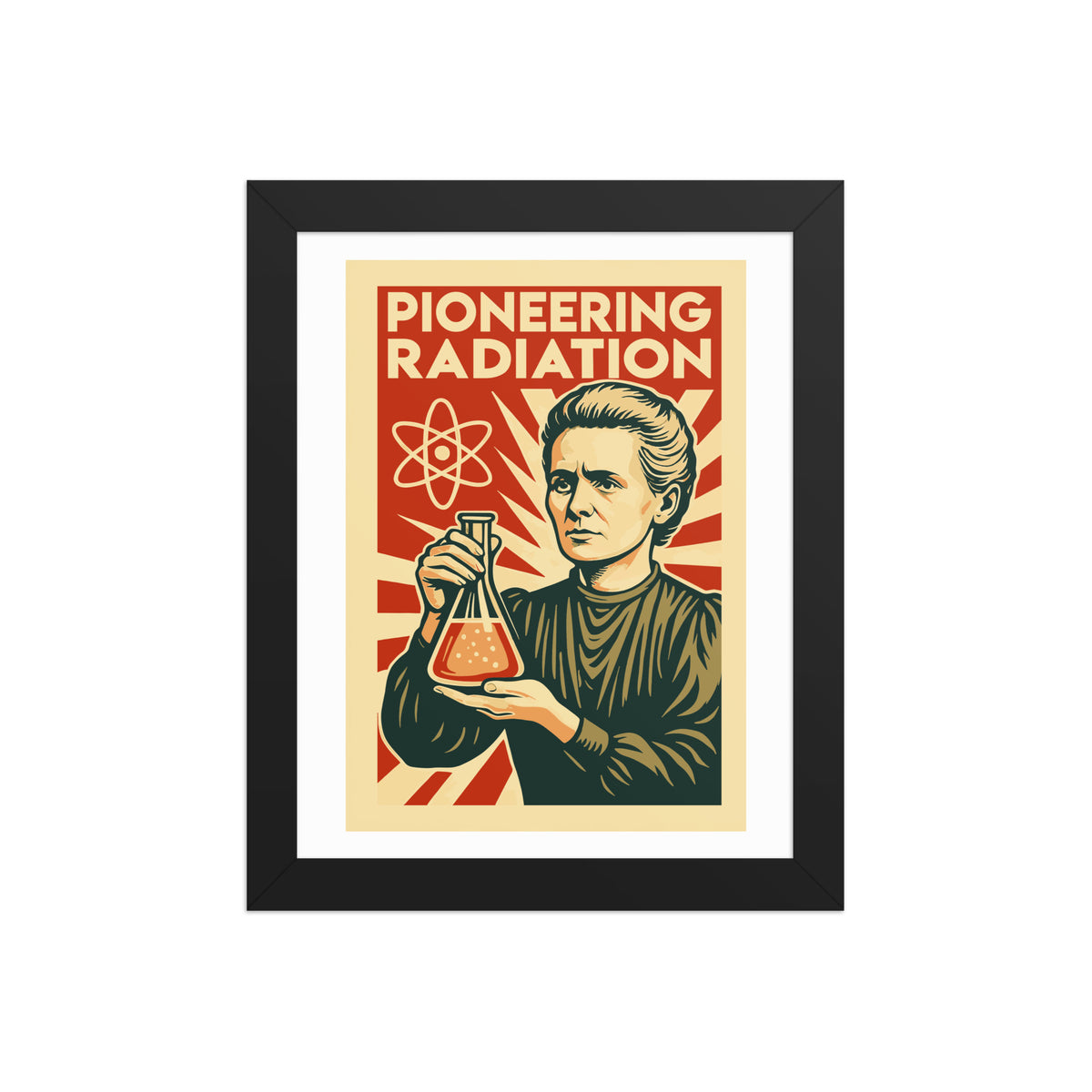 Marie Curie - Pioneering Radiation Framed Poster