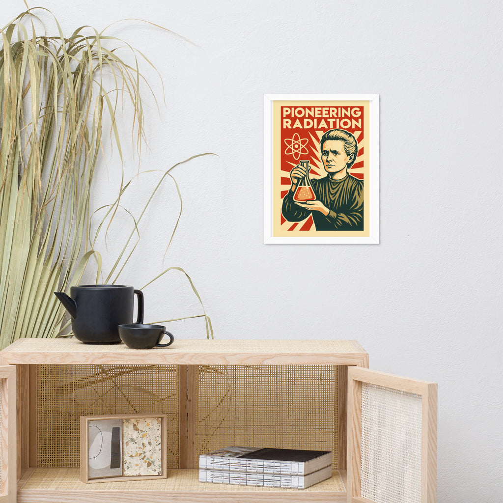 Marie Curie - Pioneering Radiation Framed Poster