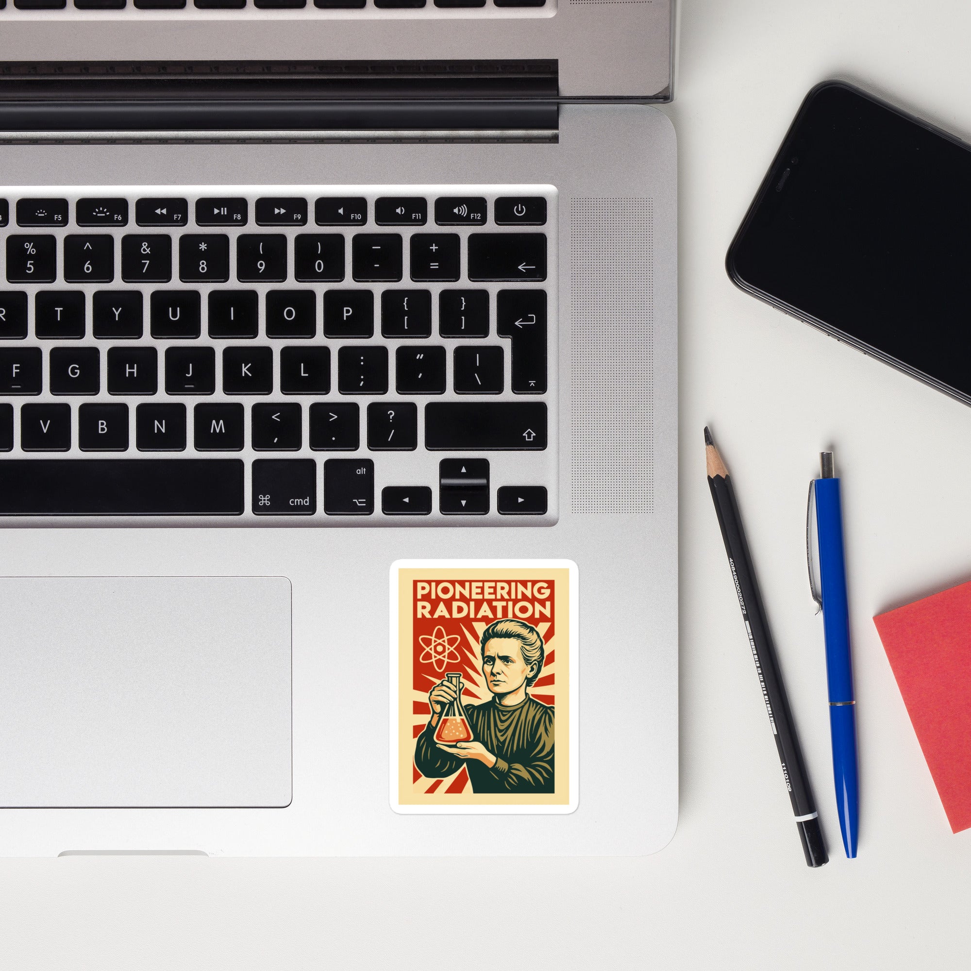 Marie Curie - Pioneering Radiation Sticker